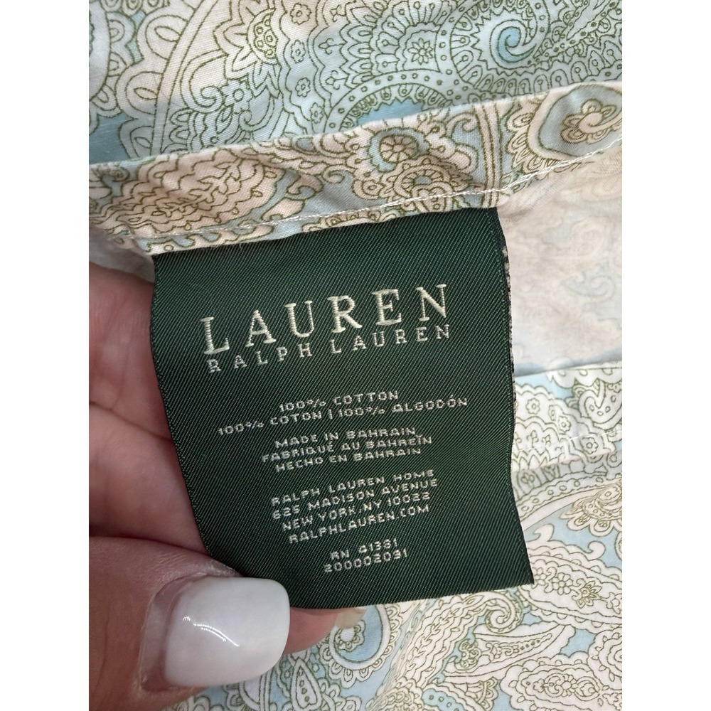 Lauren Ralph Lauren Blue Paisley Floral 4 Pc Sheets Set w/ 2 Pillowcases Queen - Picture 3 of 4